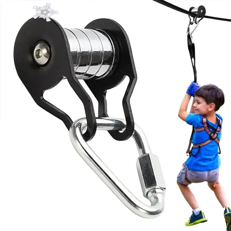 Kids Backyard Zipline Slackline Pulley