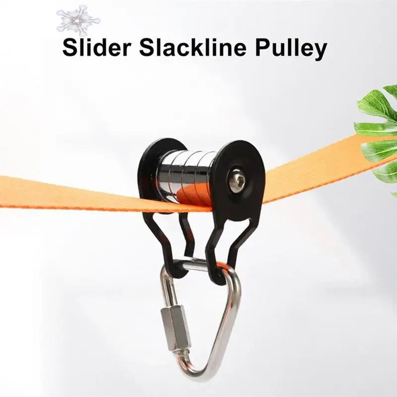 Kids Backyard Zipline Slackline Pulley