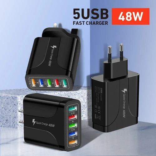 Fast Charging Multi Port Wall Charger For All Family Devices