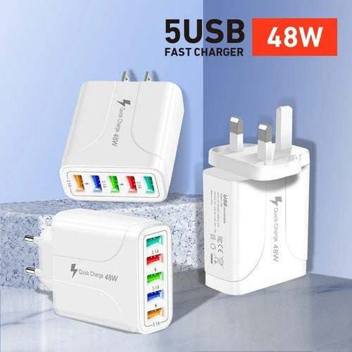 Fast Charging Multi Port Wall Charger For All Family Devices