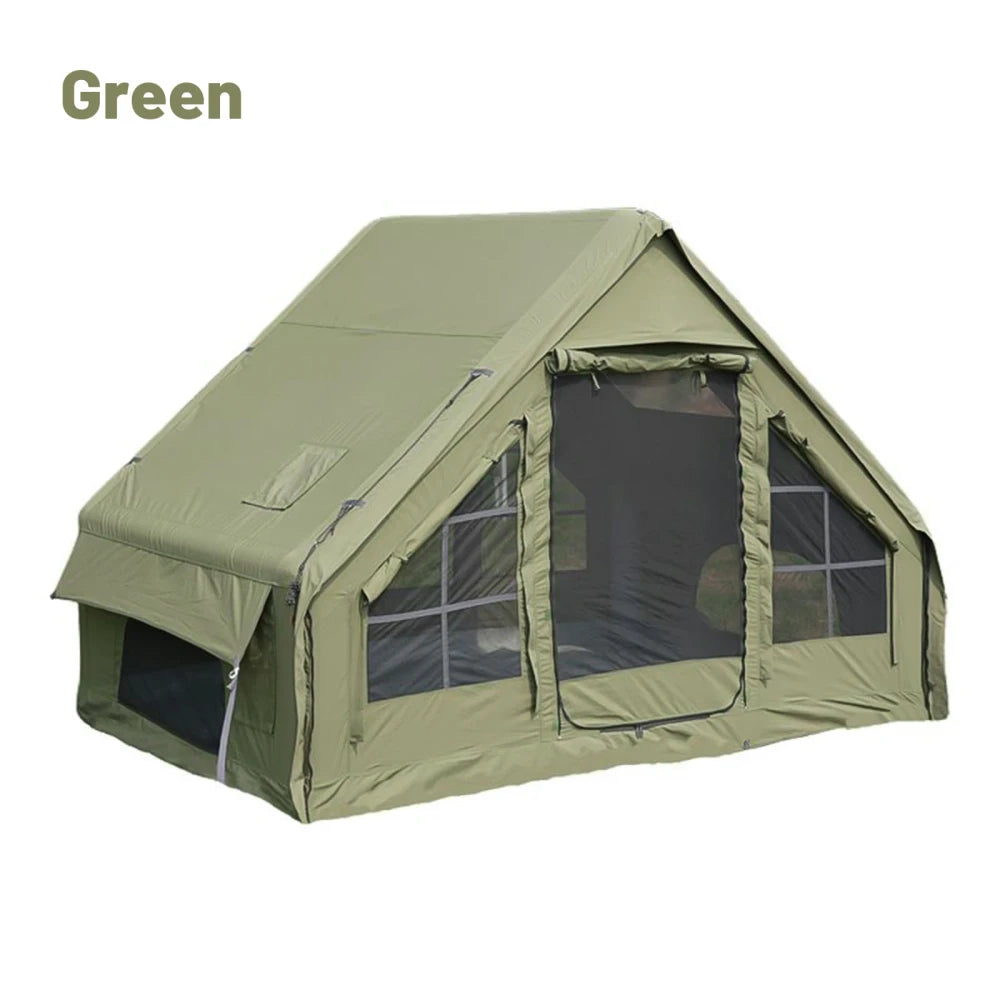 Quick Setup Inflatable Family Camping Tent With Stove Plug