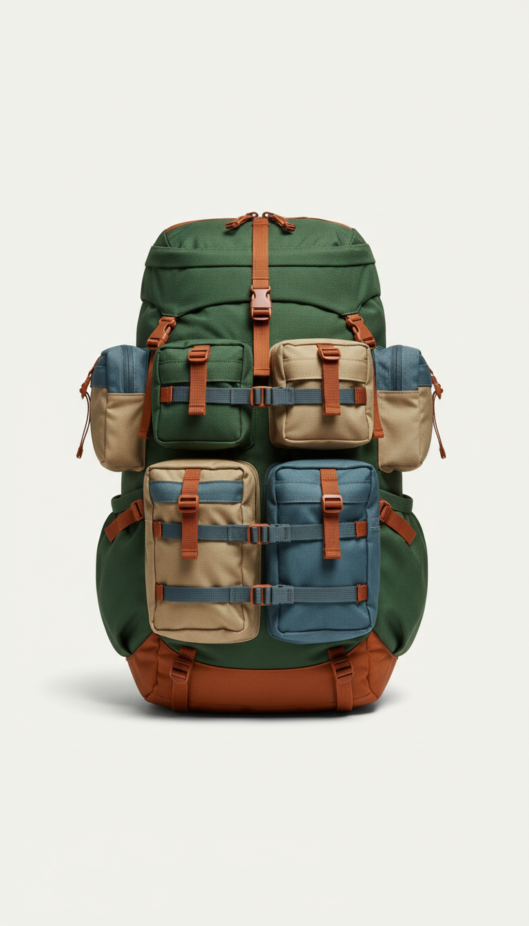Modular hiking backpack with Clay Trail system