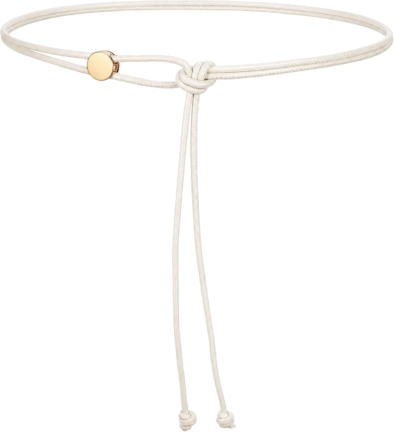 Vonmelli Thin Rope Skinny Tie Leather Women Waist Belt Dress Fashion Style