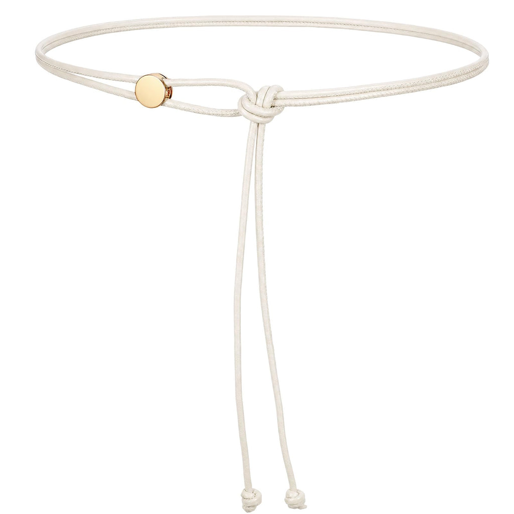 Vonmelli Thin Rope Skinny Tie Leather Women Waist Belt Dress Fashion Style