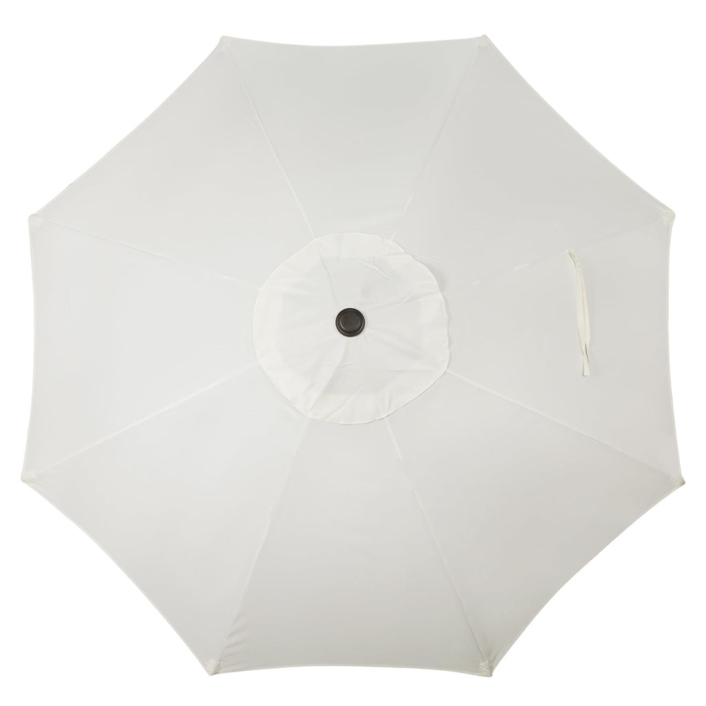 Blissun 9' Outdoor Patio Umbrella, Outdoor Table Umbrella, Yard Umbrella, Market Umbrella with 8 Sturdy Ribs, Push Button Tilt and Crank
