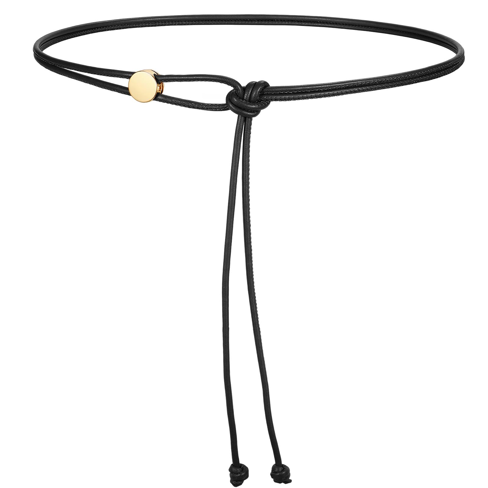 Vonmelli Thin Rope Skinny Tie Leather Women Waist Belt Dress Fashion Style