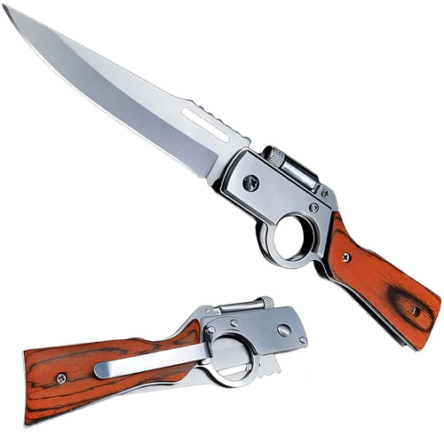 AK47 Flipper Pocket Knife AK47 Pocket Folding Knife Tactical Knife for Camping Hunting Survival Indoor and Outdoor Activities Mens Gift-Ideal for Hiking Fishing Emergency EDC Tactical Tool Knife