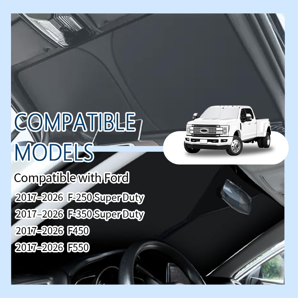 300T Thickened Automotive Glass Sunshade and Comes with Storage Bag,Keep Car Interior Cool,Universal Windshield Sun Shade Fit for Cars,Trucks,SUVs (L: 57.08 * 31.5 inch)