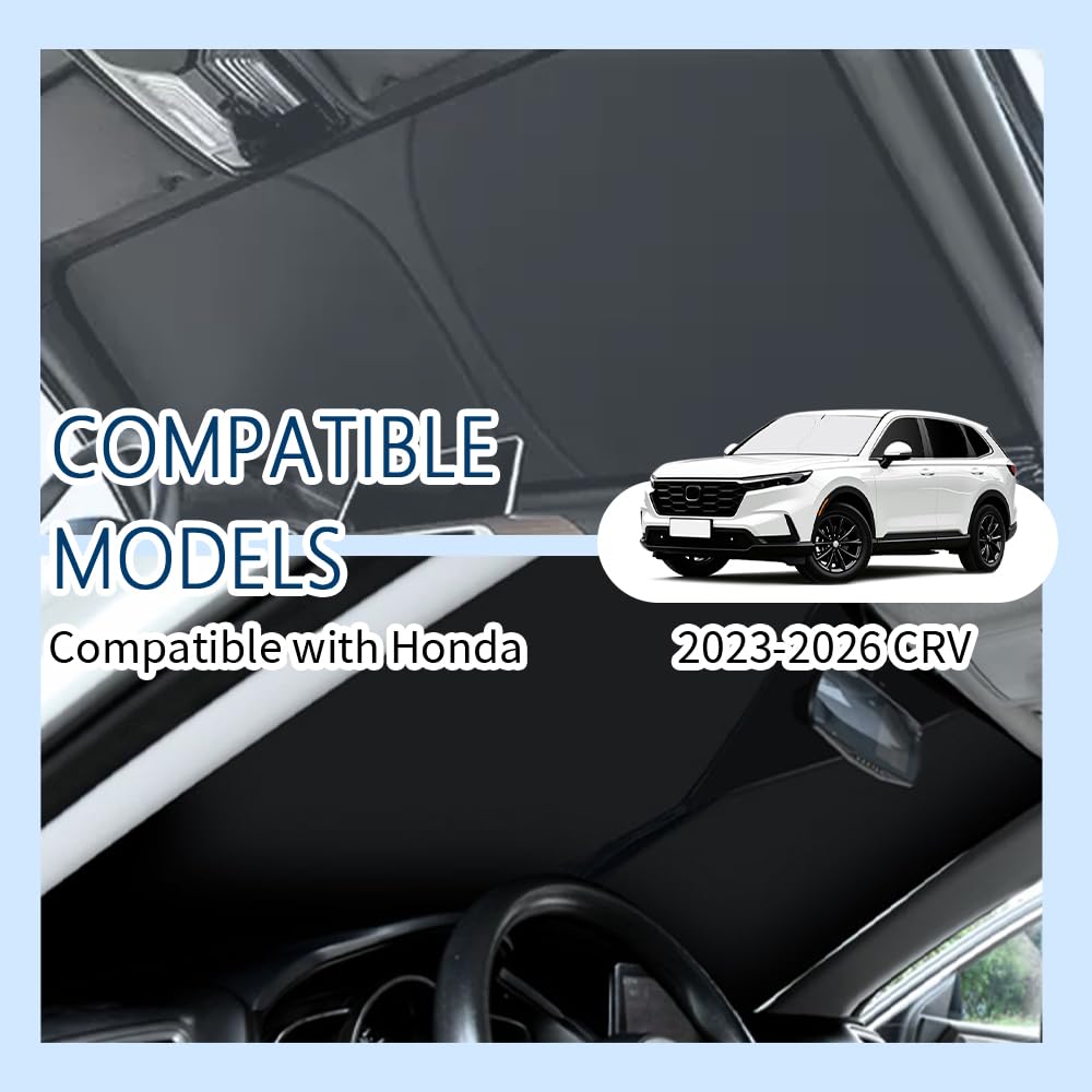 300T Thickened Automotive Glass Sunshade and Comes with Storage Bag,Keep Car Interior Cool,Universal Windshield Sun Shade Fit for Cars,Trucks,SUVs (L: 57.08 * 31.5 inch)