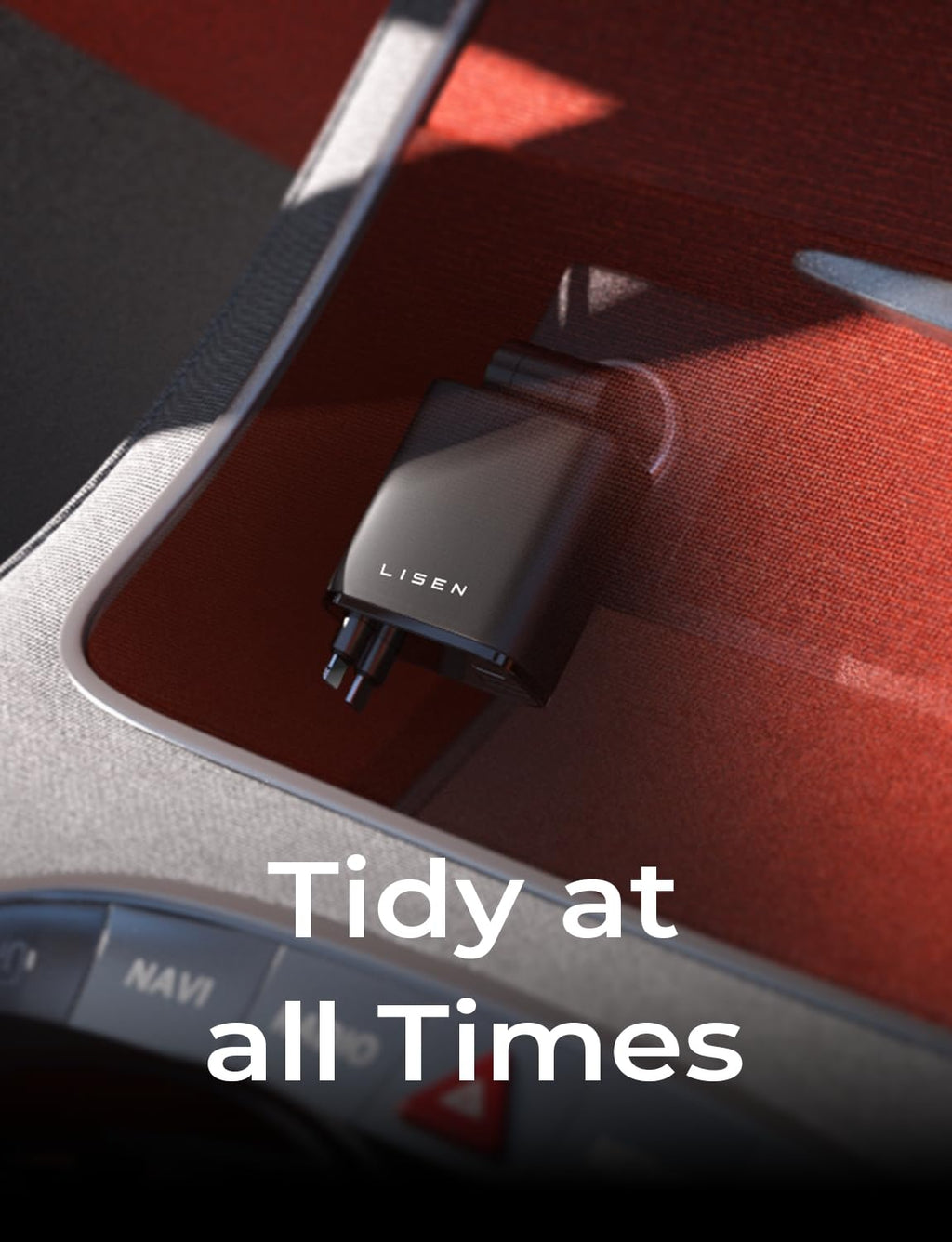 LISEN Retractable Car Charger 84W Fast Charge USB C Multi Cable Adapter