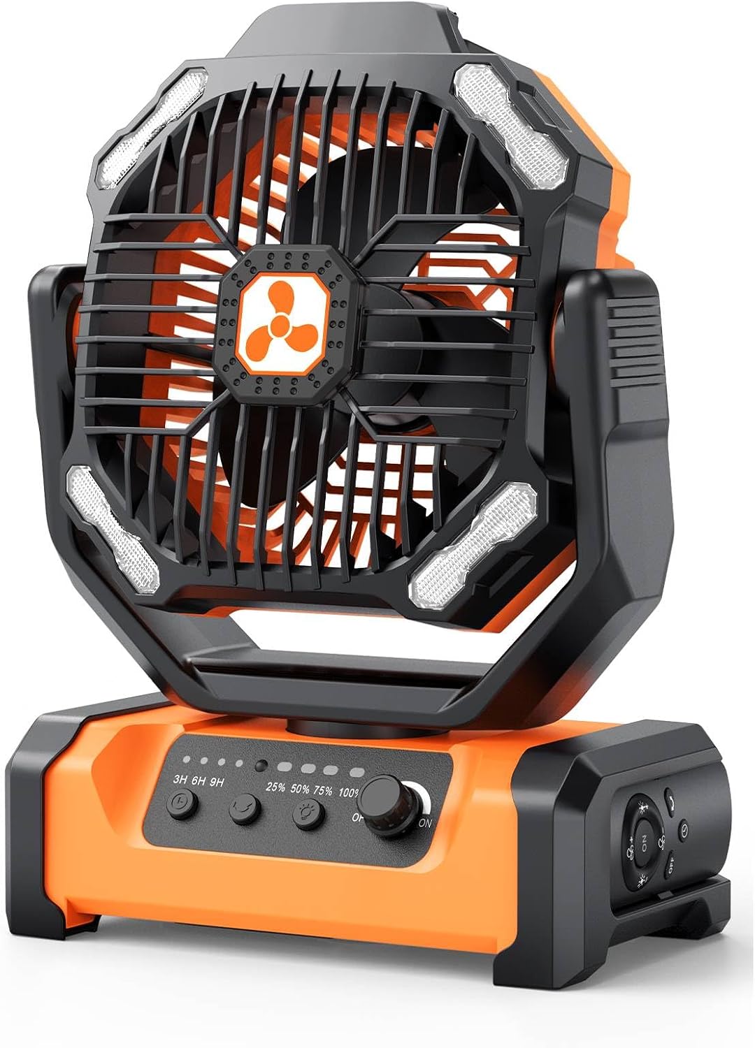 Portable Fan Rechargeable, 20000mAh Cordless Battery Powered Fan with LED Lantern Battery Operated for Travel Bedroom Home Camping Tent Office Beach Desk Fishing Table