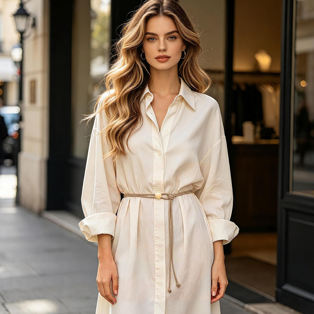 Vonmelli Thin Rope Skinny Tie Leather Women Waist Belt Dress Fashion Style