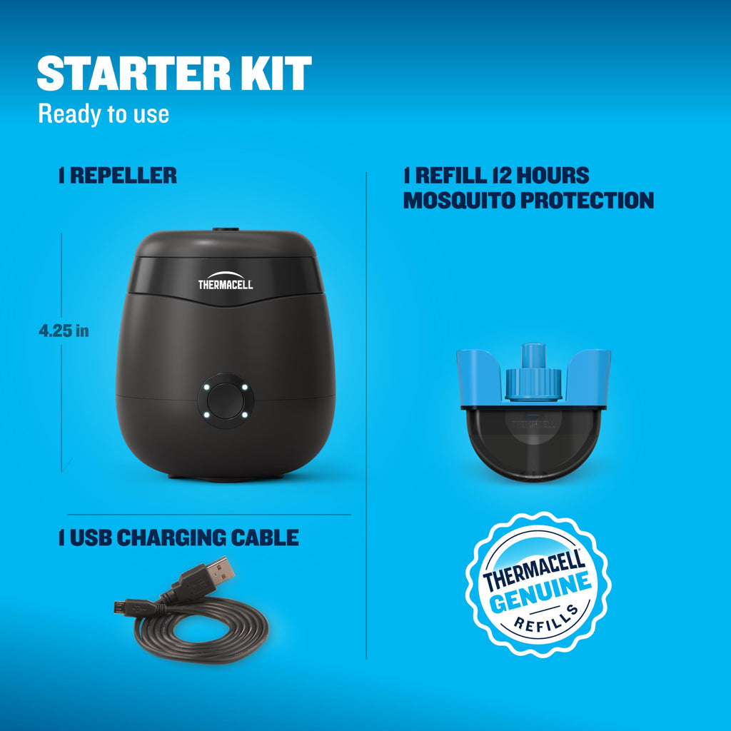 Thermacell E-ZoneGuard Glow Mosquito Repellent + Lantern, LED, 9-Hr Battery