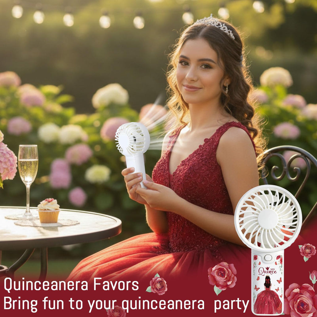 Tuanse 25 Pack Royal Blue Electric Quinceanera Party Favors Handheld Fans