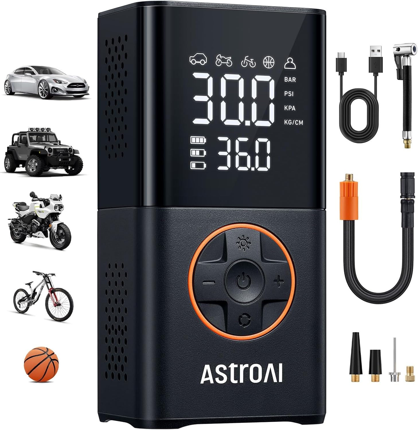 AstroAI L7 Portable Tire Inflator Cordless Bike Pump 150 PSI