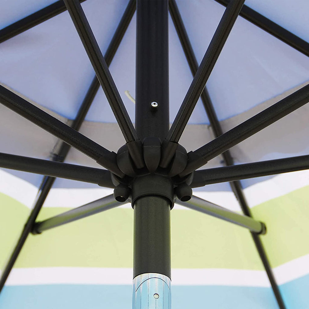 Blissun 9' Outdoor Patio Umbrella, Outdoor Table Umbrella, Yard Umbrella, Market Umbrella with 8 Sturdy Ribs, Push Button Tilt and Crank
