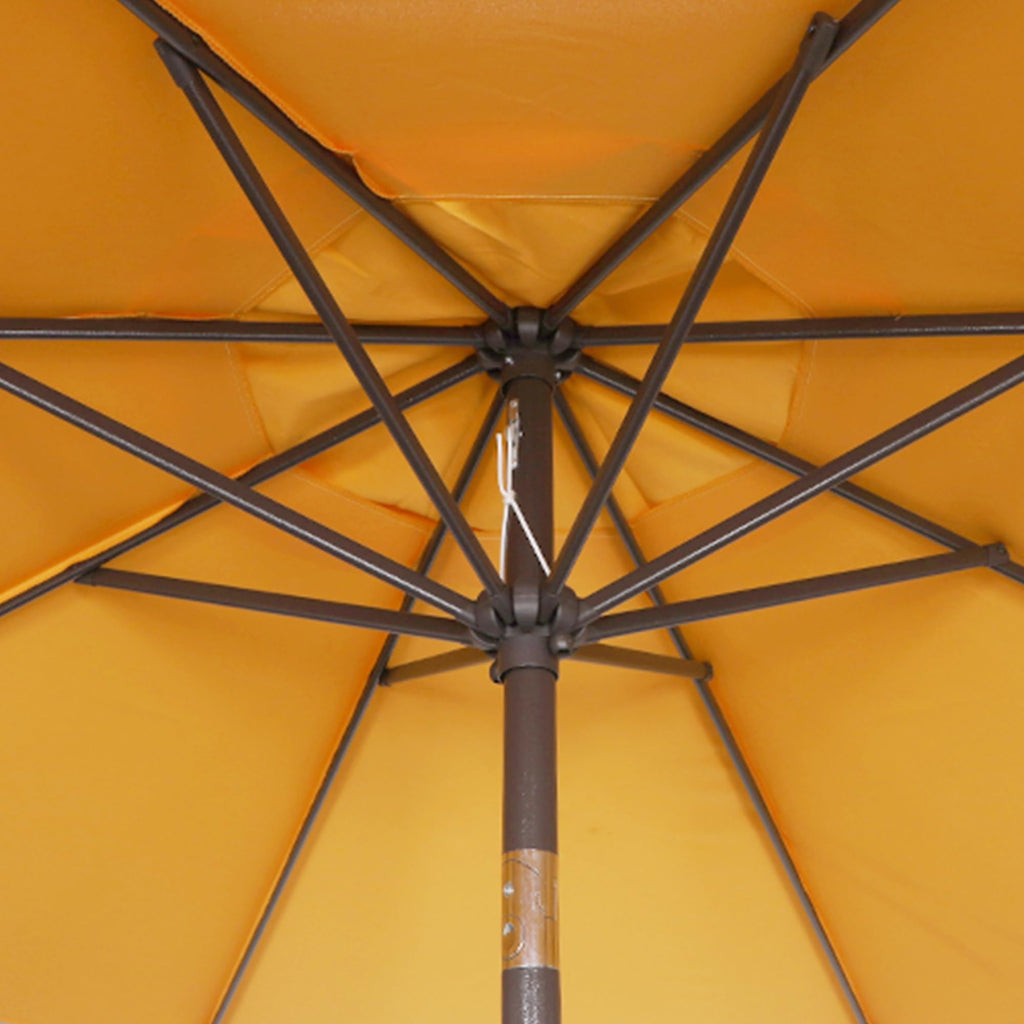 Blissun 9' Outdoor Patio Umbrella, Outdoor Table Umbrella, Yard Umbrella, Market Umbrella with 8 Sturdy Ribs, Push Button Tilt and Crank