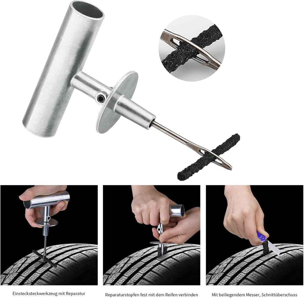 AUTOWN Flat Tire Repair Kit 68pcs, Heavy Duty Tire Plug Kit to Fix Puncture
