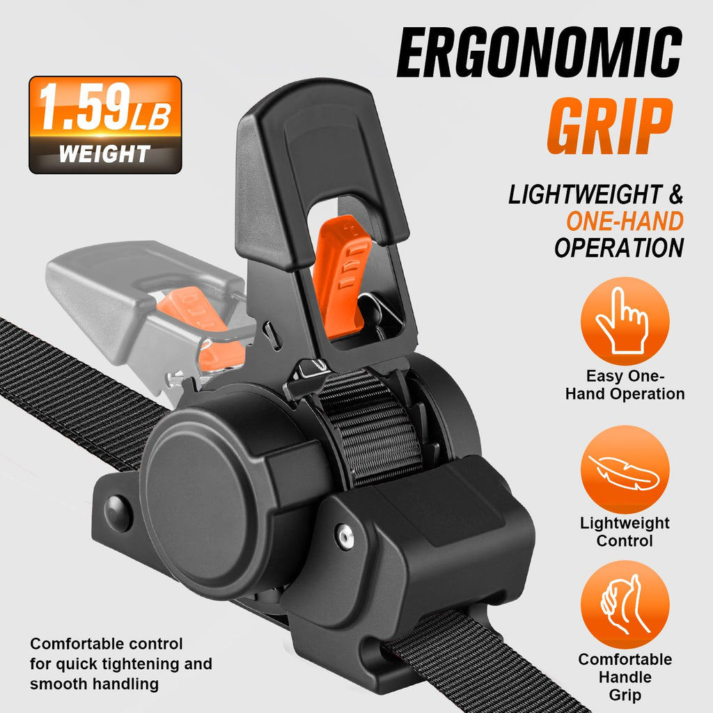Hokinety 4 Pack Retractable Ratchet Straps 1 In X 10 Ft 1500 Lb For Truck