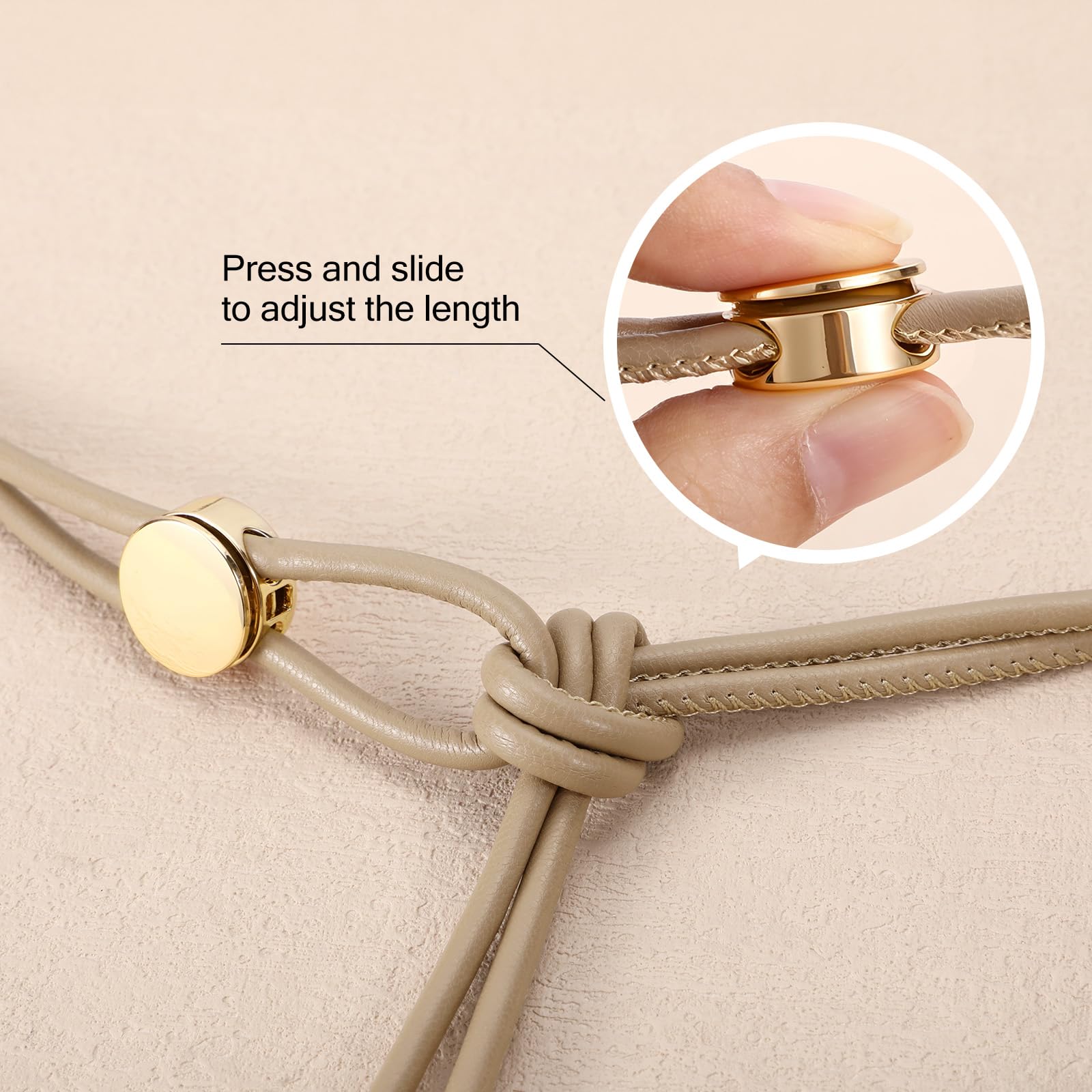 Vonmelli Thin Rope Skinny Tie Leather Women Waist Belt Dress Fashion Style