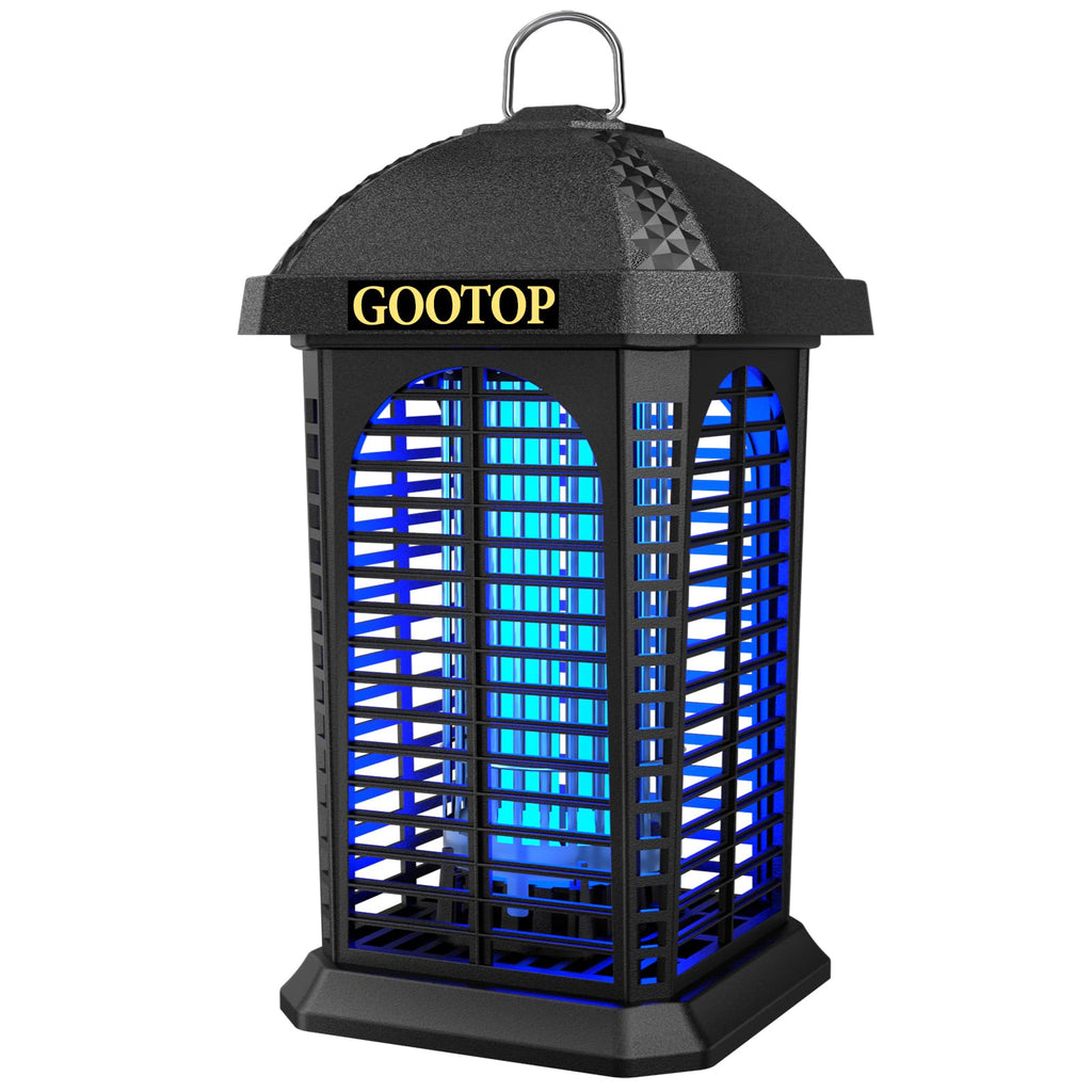 GOOTOP Bug Zapper Outdoor, Mosquito Zapper, 4200V 3 Prong Plug in Electric Fly Zapper, Mosquito Killer, Fly Traps, Flying Insects Zapper Indoor Outdoor, ABS Plastic Outer (Black)
