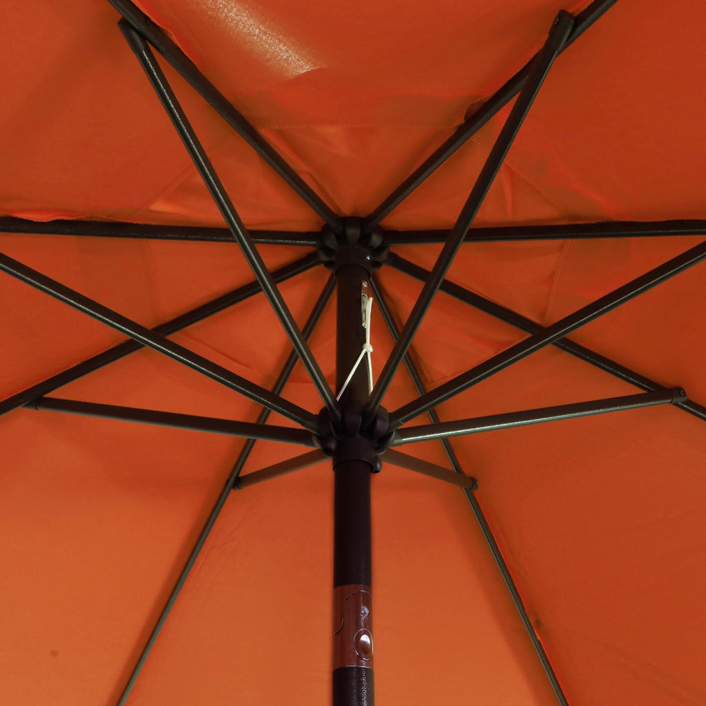 Blissun 9' Outdoor Patio Umbrella, Outdoor Table Umbrella, Yard Umbrella, Market Umbrella with 8 Sturdy Ribs, Push Button Tilt and Crank