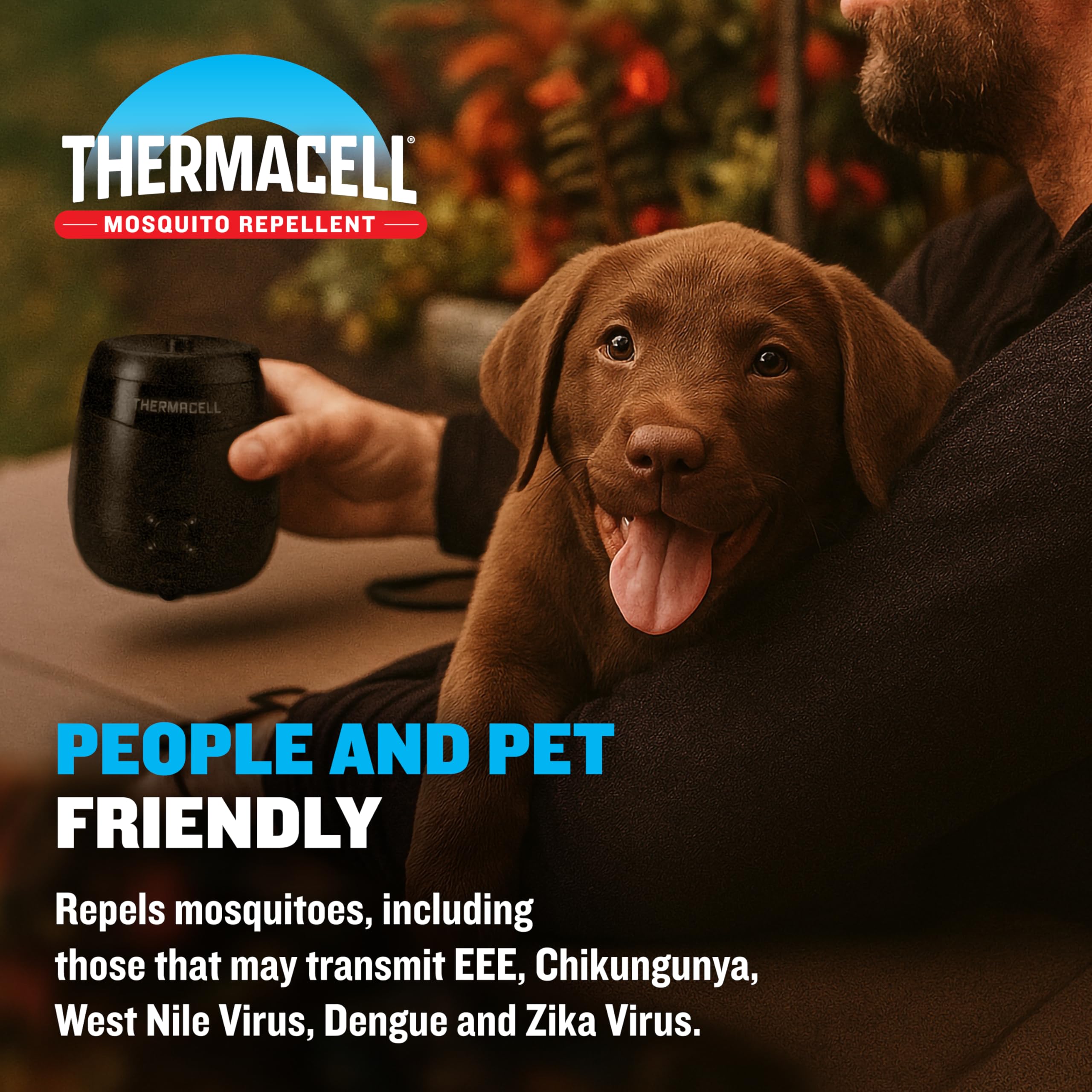 Thermacell E-ZoneGuard Glow Mosquito Repellent + Lantern, LED, 9-Hr Battery