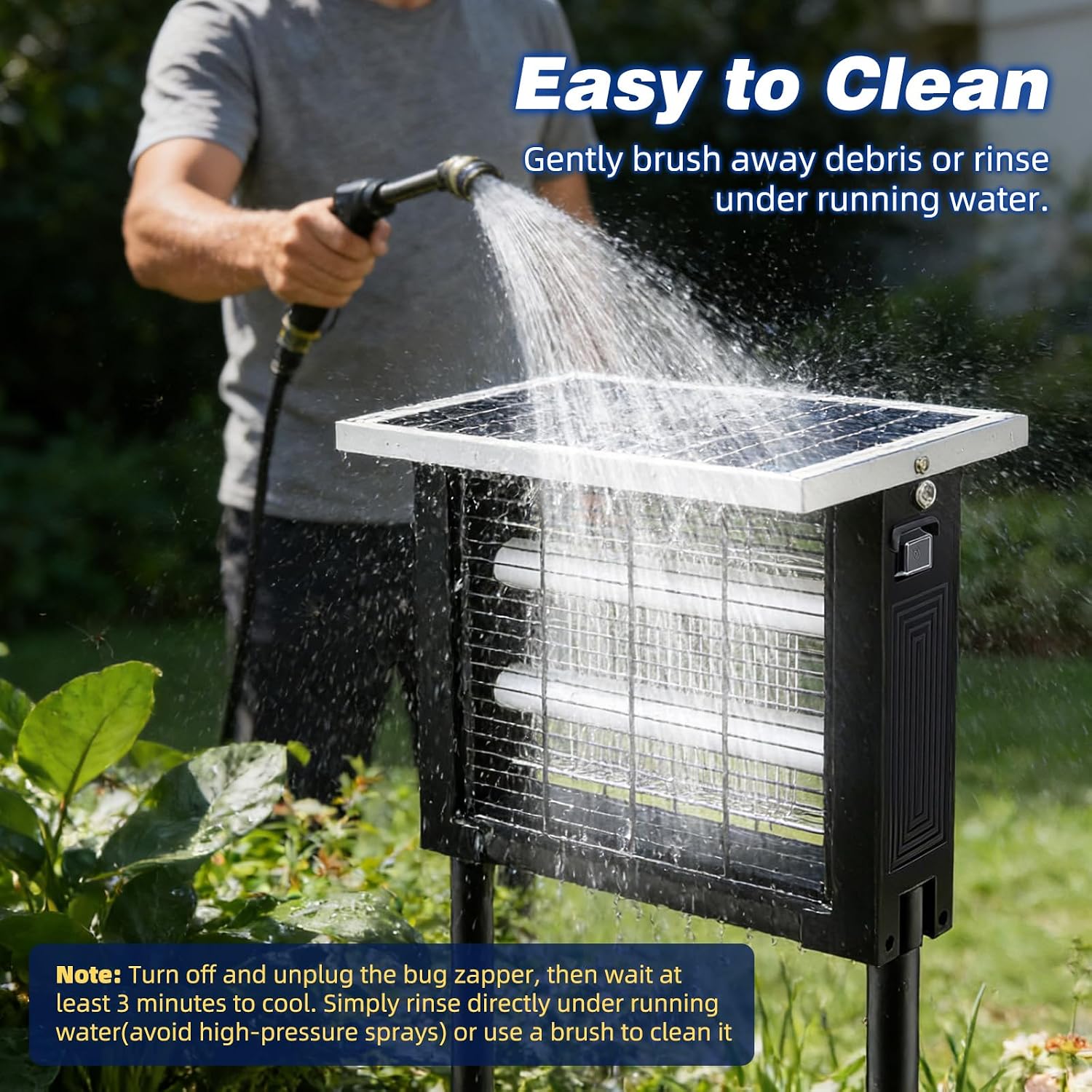 Large Solar Bug Zapper Outdoor, High‑Power Mosquito Zapper for 4000 sq.ft