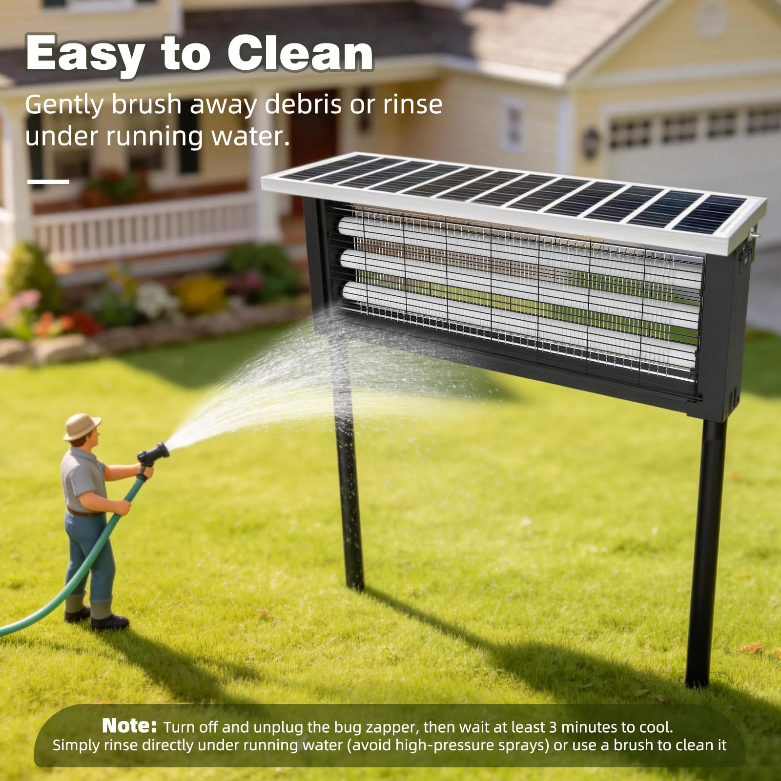 Large Solar Bug Zapper Outdoor, High‑Power Mosquito Zapper for 4000 sq.ft
