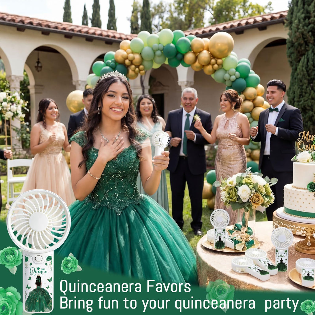 Tuanse 25 Pack Royal Blue Electric Quinceanera Party Favors Handheld Fans