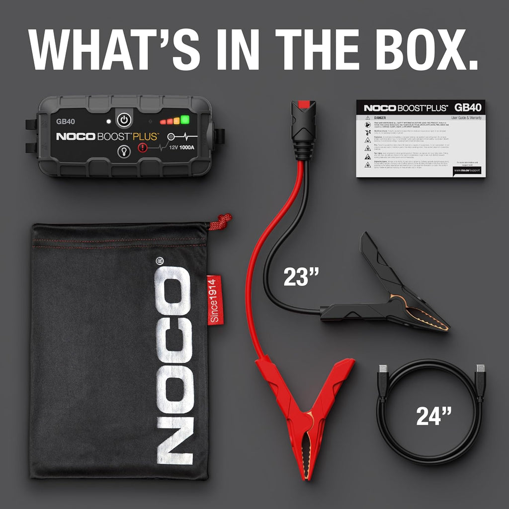 Noco Boost GB40 12V 1000A Portable Lithium Jump Starter For Cars And Vans