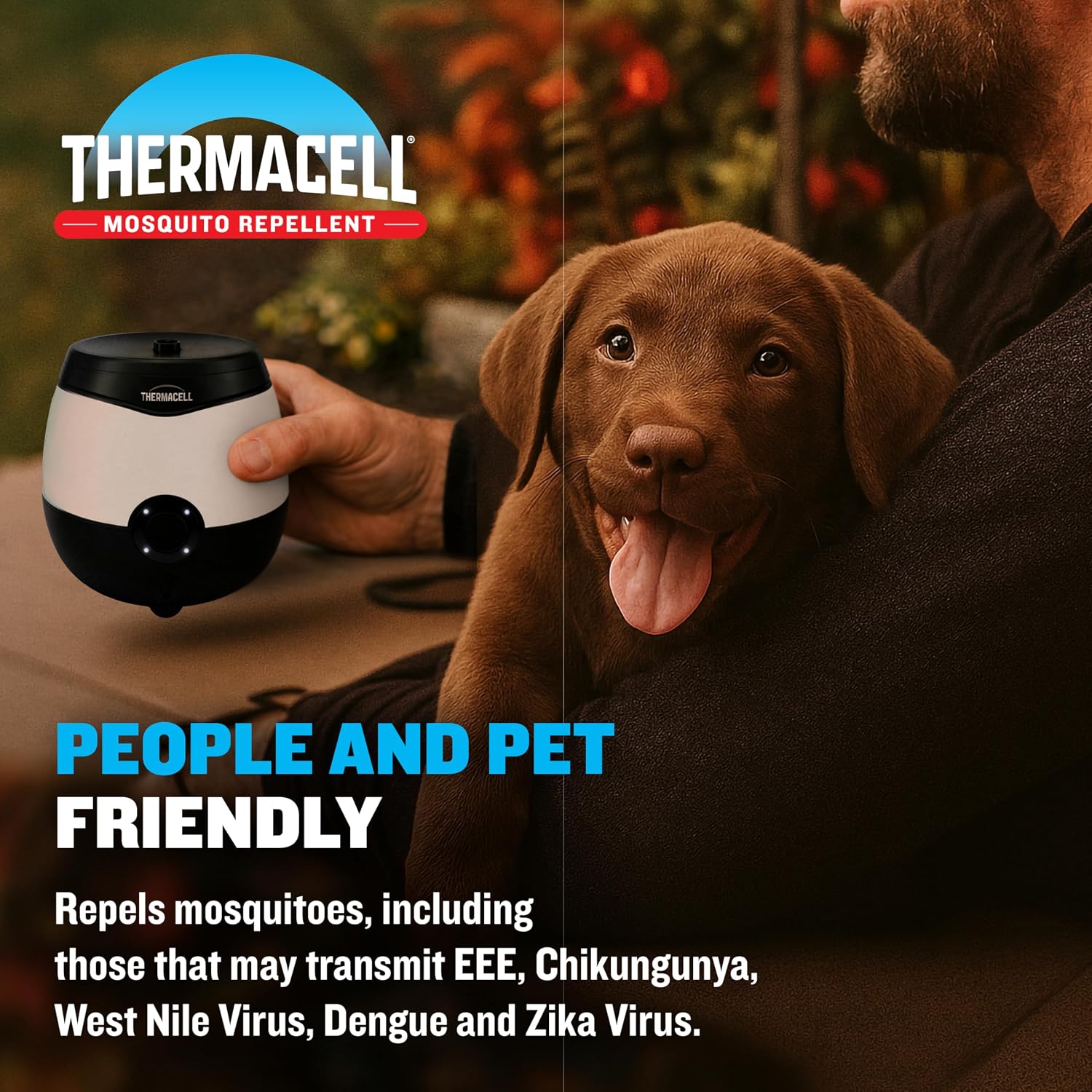 Thermacell E-ZoneGuard Glow Mosquito Repellent + Lantern, LED, 9-Hr Battery