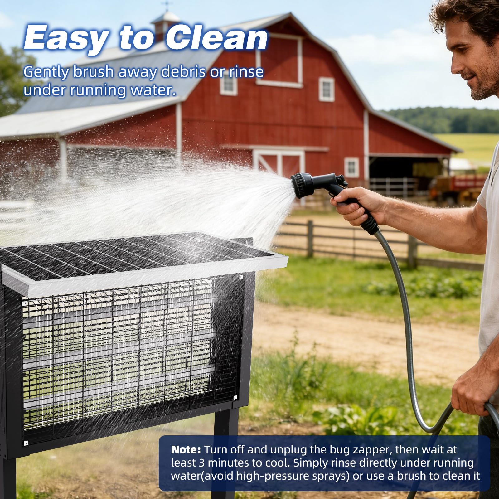 Large Solar Bug Zapper Outdoor, High‑Power Mosquito Zapper for 4000 sq.ft